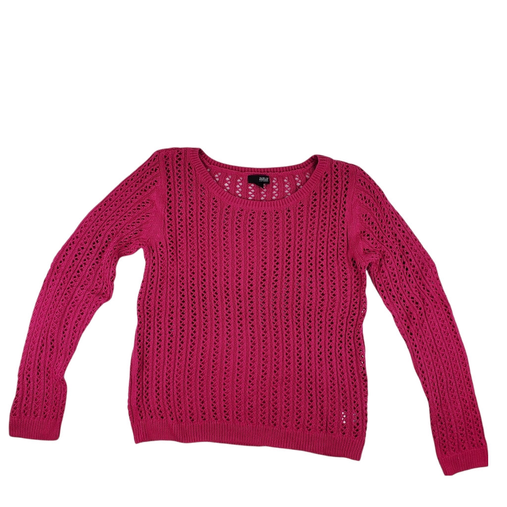 A.N.A. Nwt Open Weave Crochet Sweater L